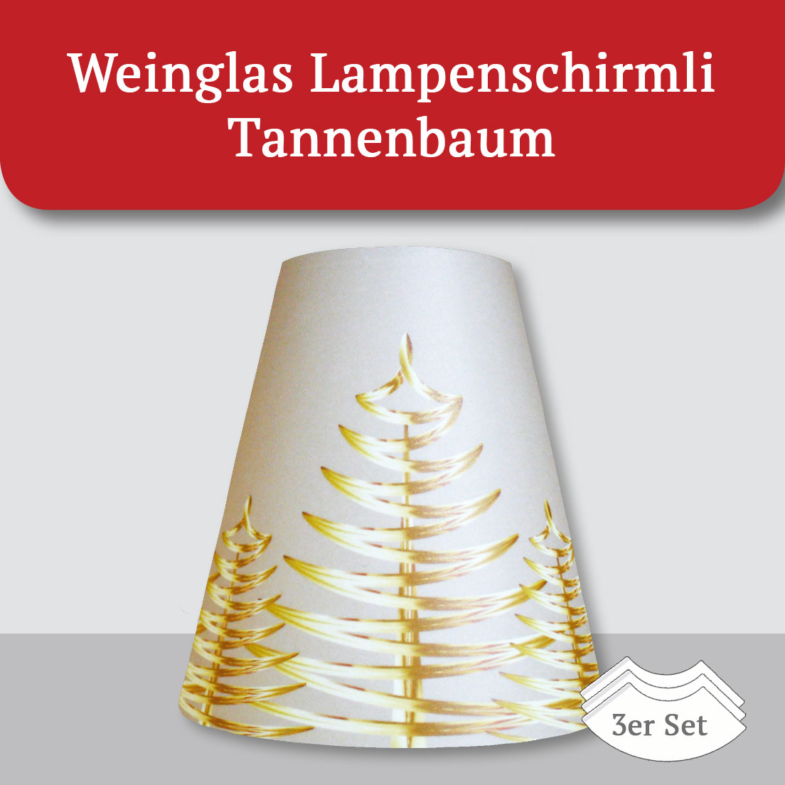 Weinglas Lampenschirmli Tannenbaum